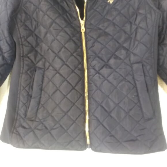 U.S. Polo Assn. women's size M navy blue quilted jacket - Picture 3 of 16